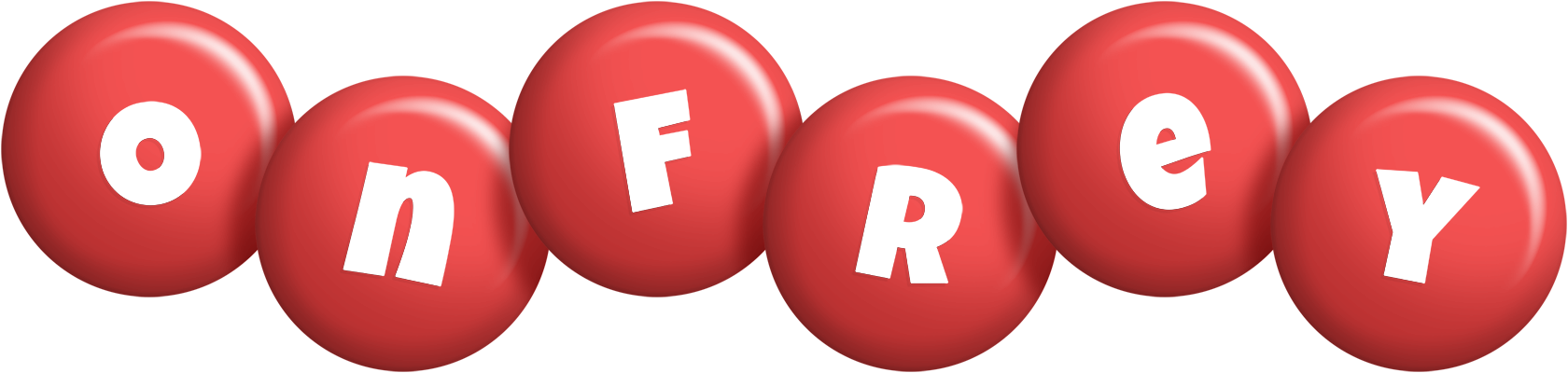 Onfrey candy-red logo