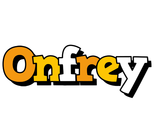 Onfrey cartoon logo
