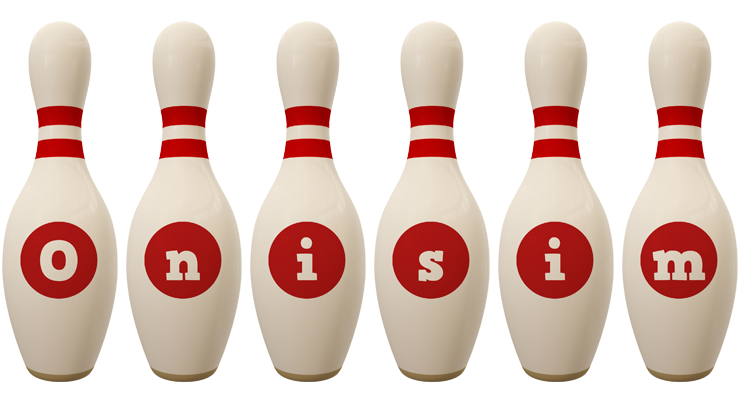 Onisim bowling-pin logo