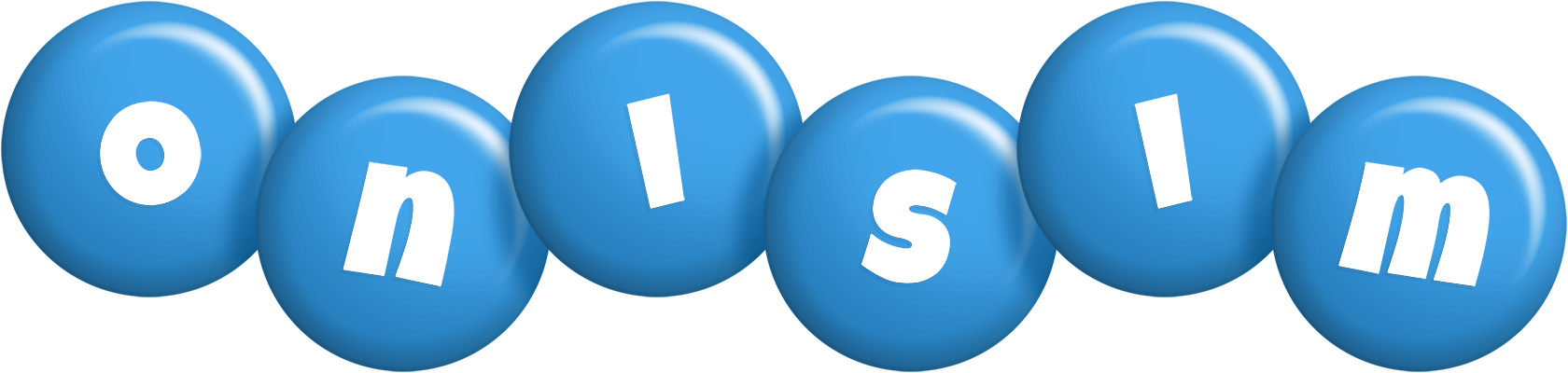 Onisim candy-blue logo