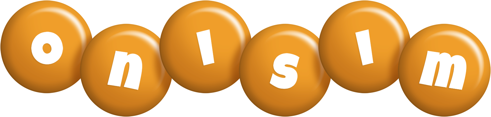 Onisim candy-orange logo