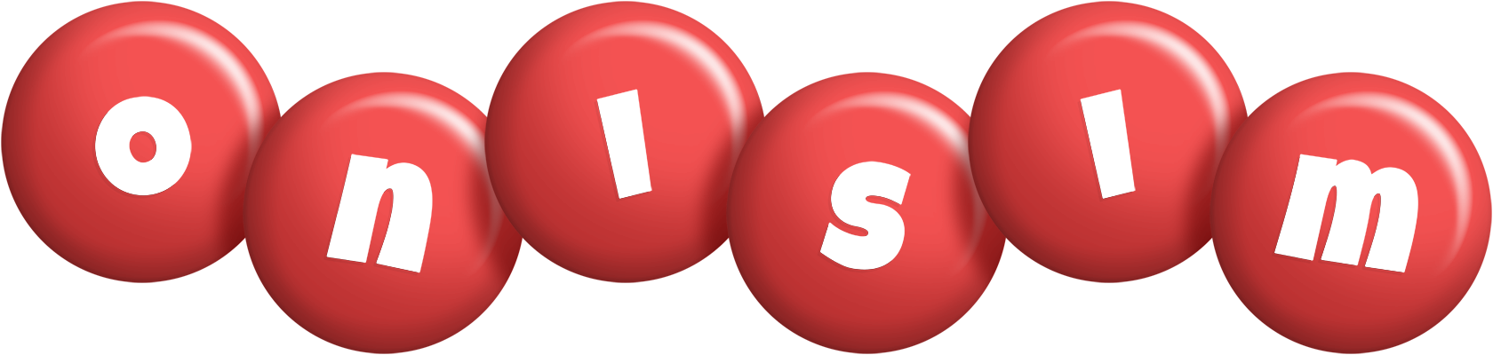 Onisim candy-red logo