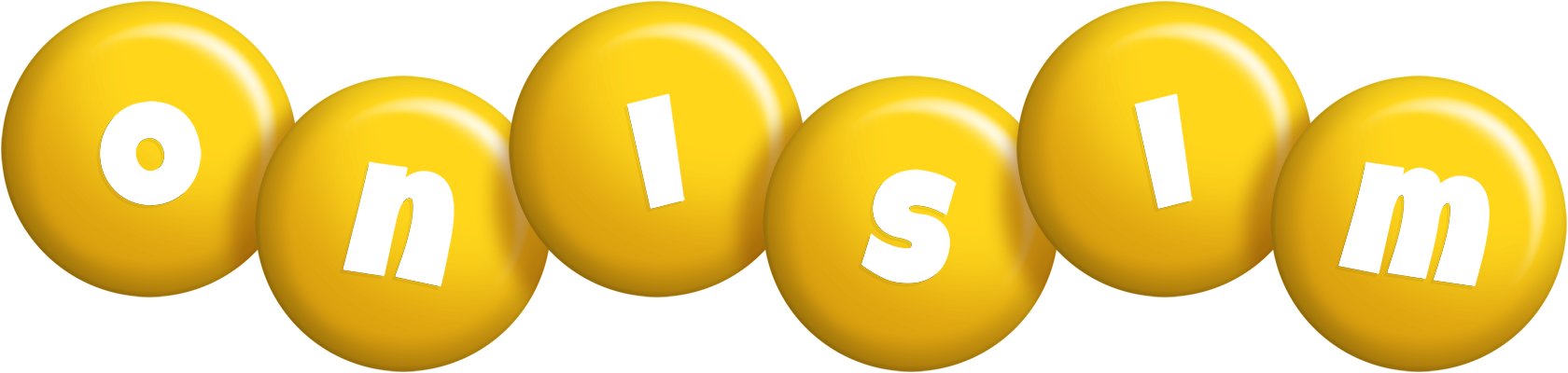 Onisim candy-yellow logo