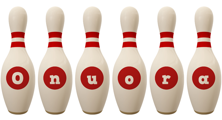 Onuora bowling-pin logo