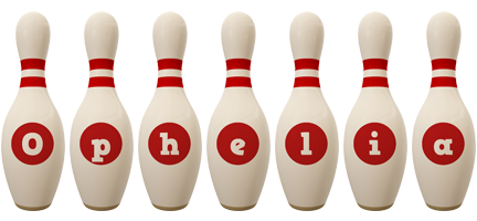 Ophelia bowling-pin logo