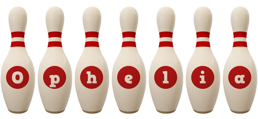Ophelia bowling-pin logo