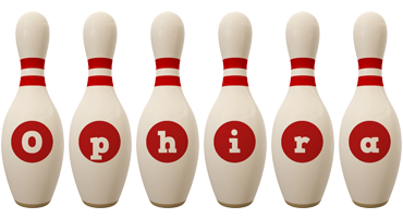 Ophira bowling-pin logo