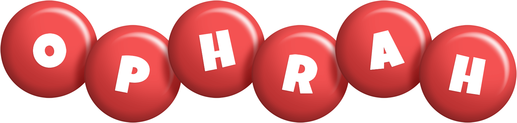 Ophrah candy-red logo
