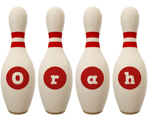 Orah bowling-pin logo
