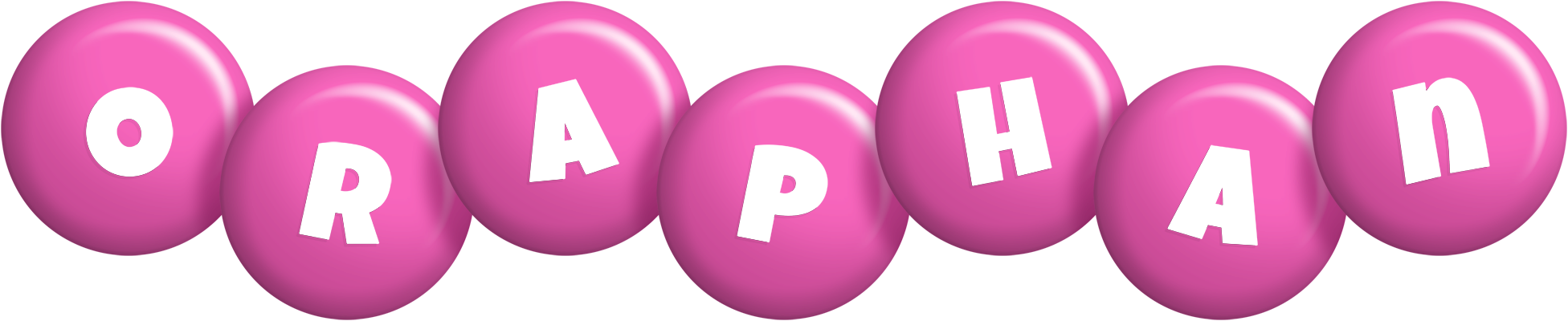Oraphan candy-pink logo