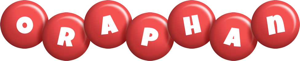 Oraphan candy-red logo