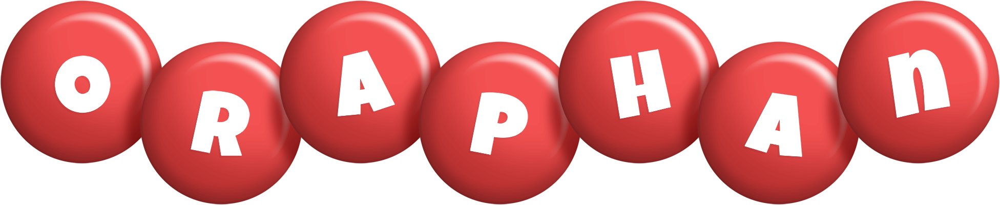 Oraphan candy-red logo