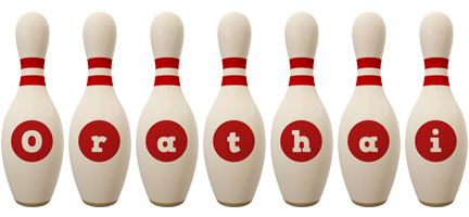 Orathai bowling-pin logo