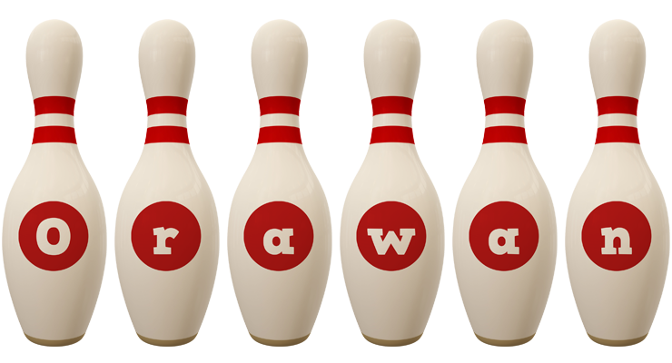 Orawan bowling-pin logo
