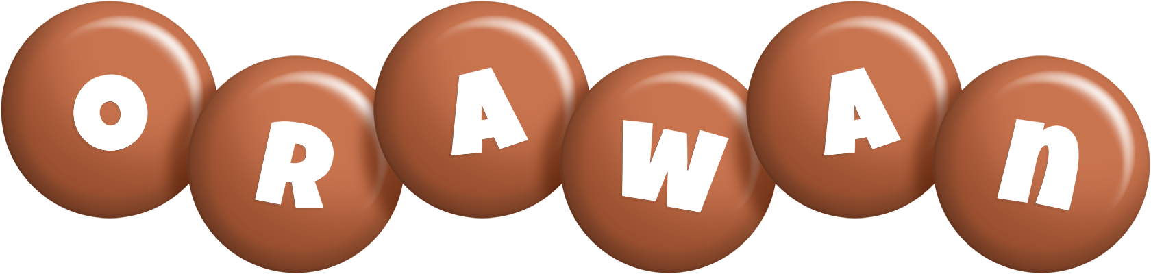Orawan candy-brown logo