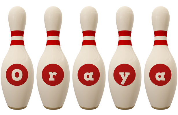Oraya bowling-pin logo