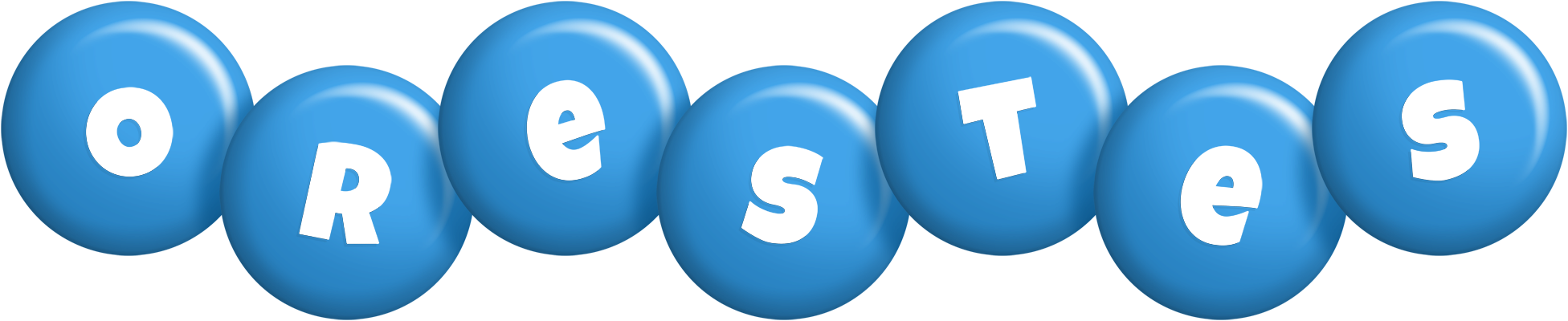 Orestes candy-blue logo