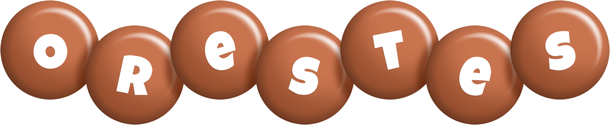 Orestes candy-brown logo