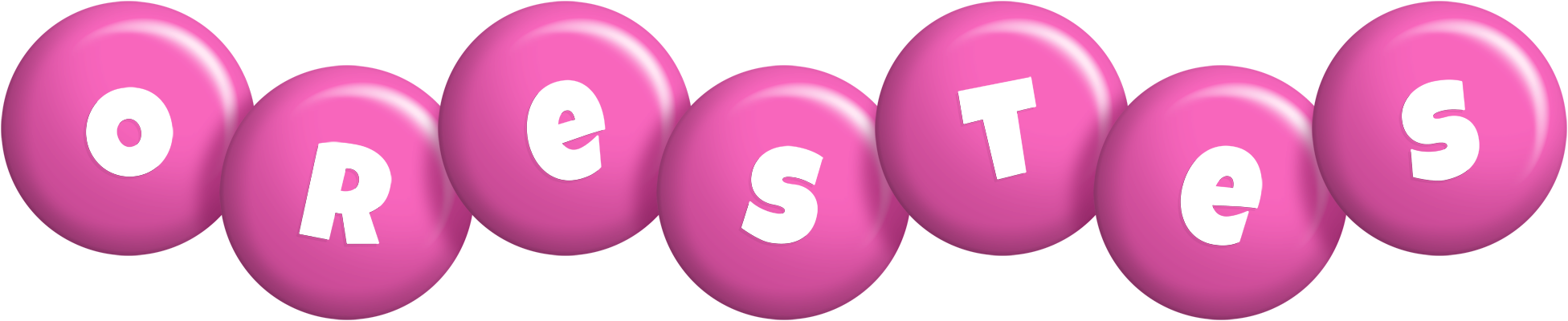 Orestes candy-pink logo