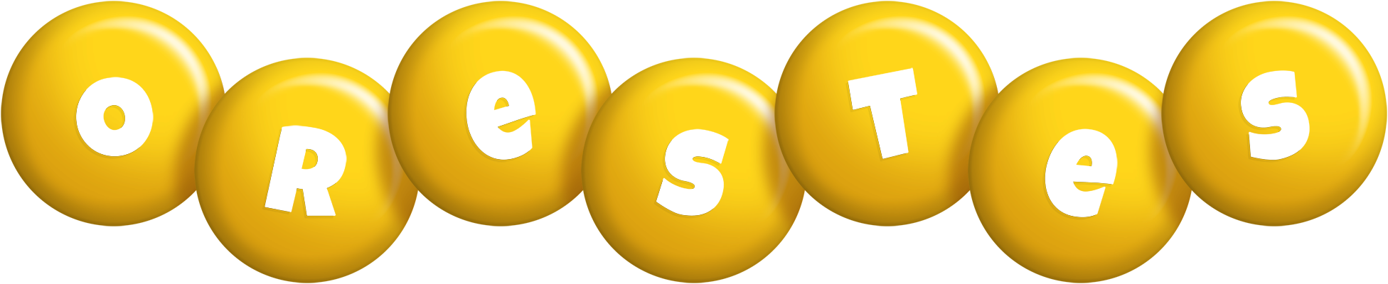 Orestes candy-yellow logo