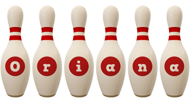 Oriana bowling-pin logo