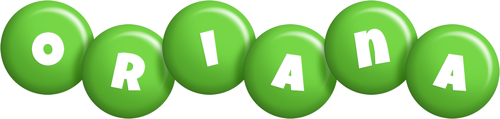 Oriana candy-green logo