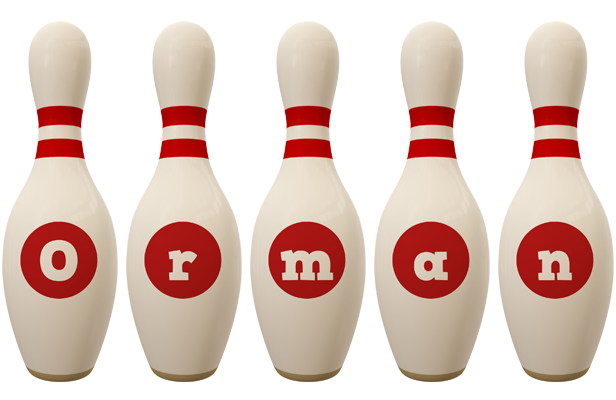 Orman bowling-pin logo