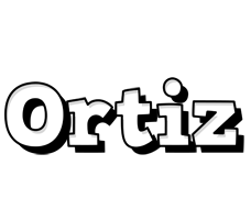 Ortiz snowing logo