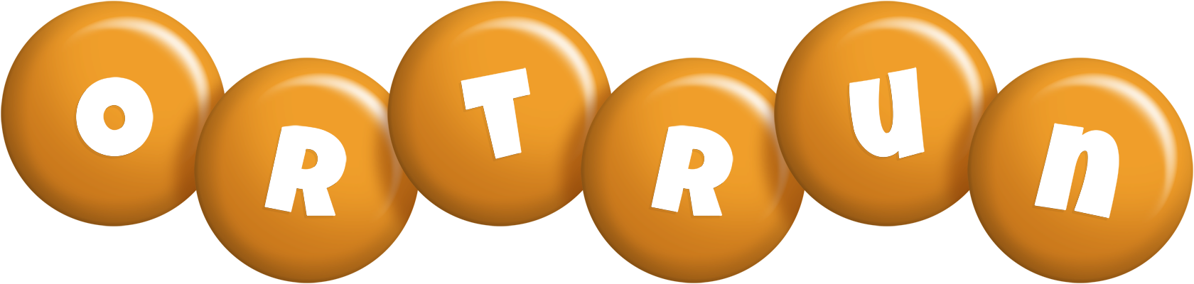 Ortrun candy-orange logo