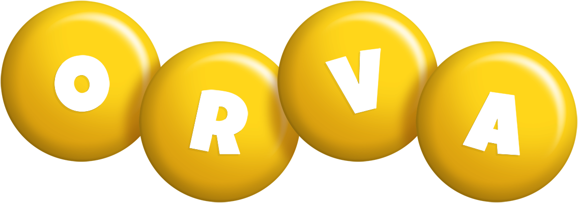 Orva candy-yellow logo