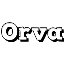 Orva snowing logo