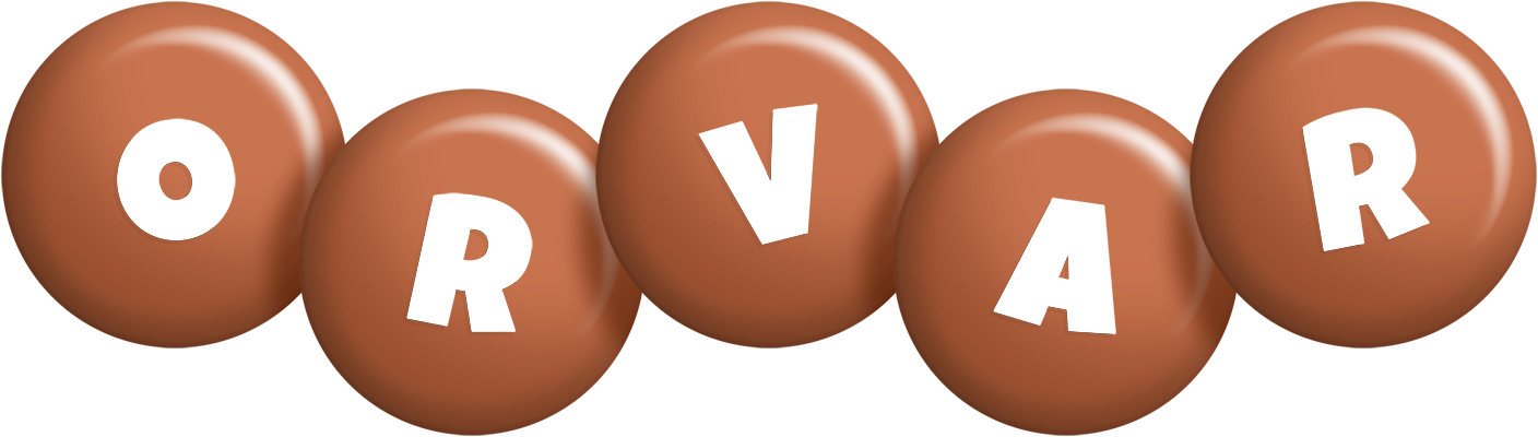 Orvar candy-brown logo
