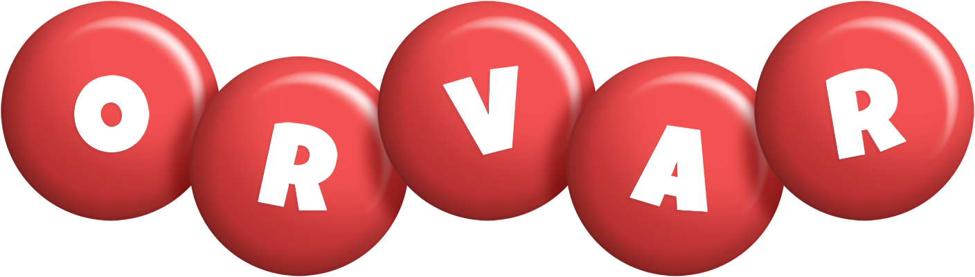 Orvar candy-red logo