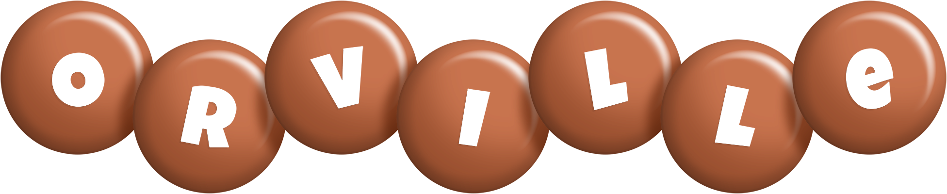 Orville candy-brown logo