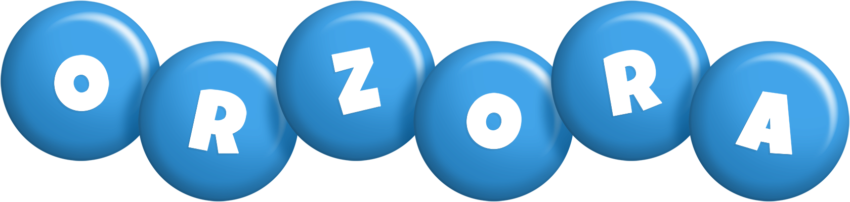 Orzora candy-blue logo