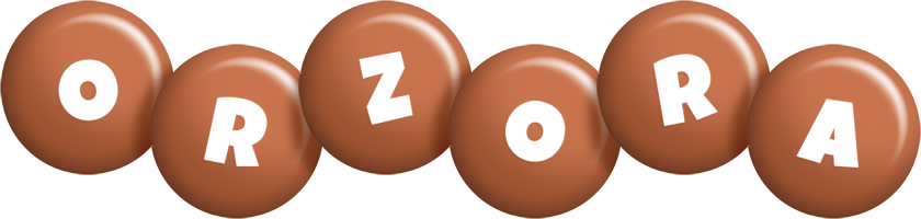 Orzora candy-brown logo