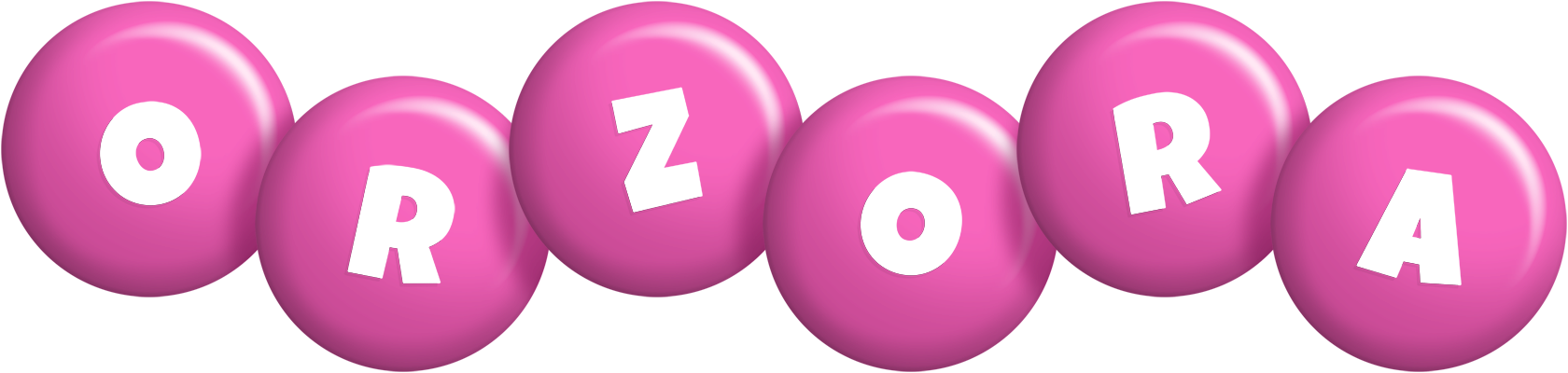Orzora candy-pink logo