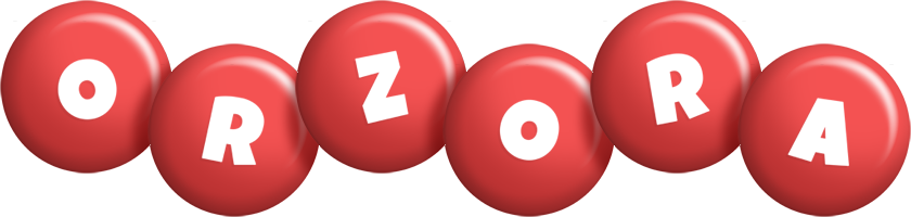 Orzora candy-red logo