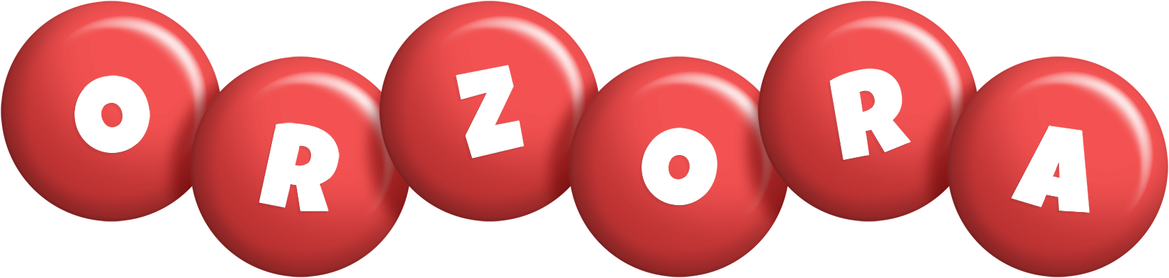 Orzora candy-red logo
