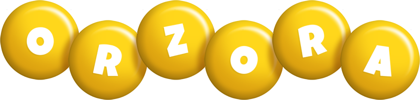 Orzora candy-yellow logo