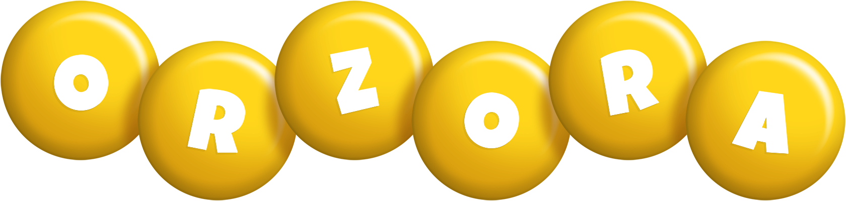 Orzora candy-yellow logo