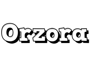 Orzora snowing logo