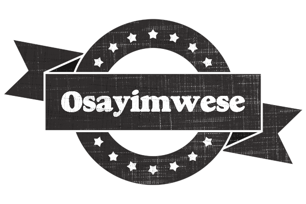 Osayimwese grunge logo
