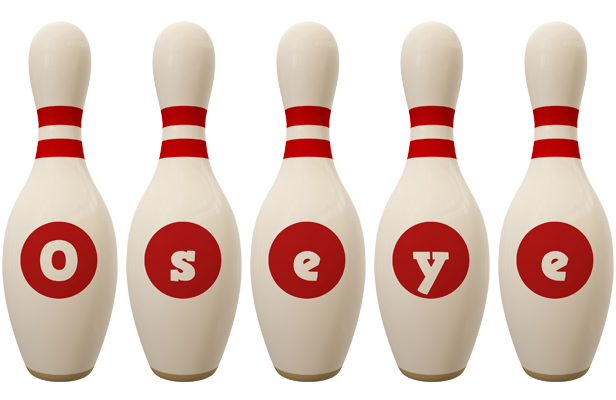 Oseye bowling-pin logo