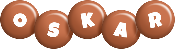 Oskar candy-brown logo