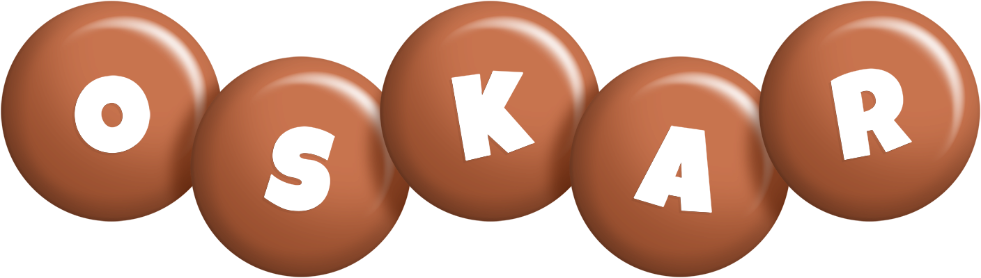 Oskar candy-brown logo