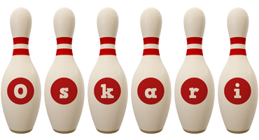 Oskari bowling-pin logo