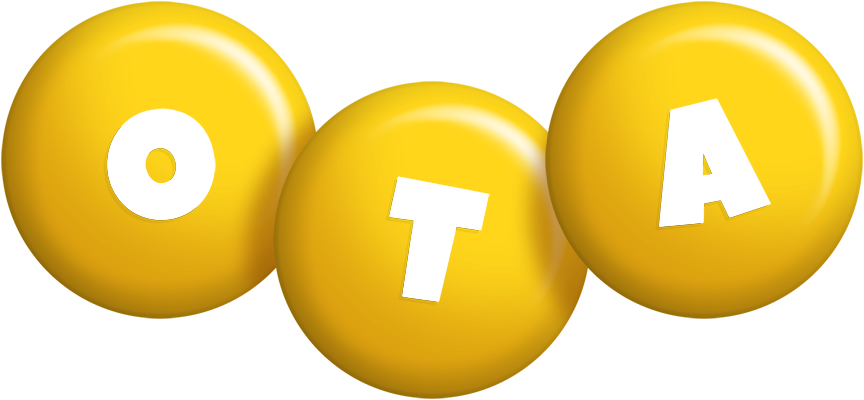 Ota candy-yellow logo