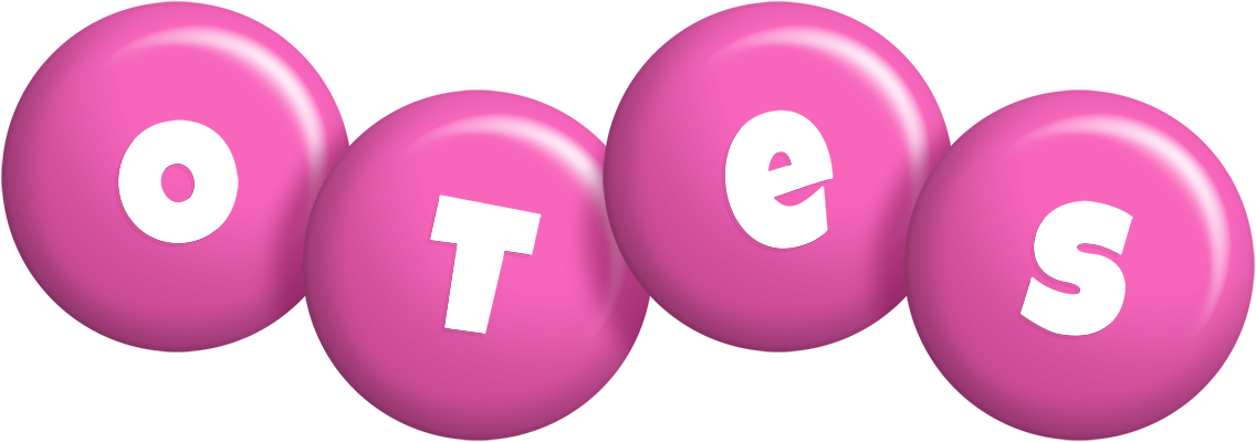 Otes candy-pink logo