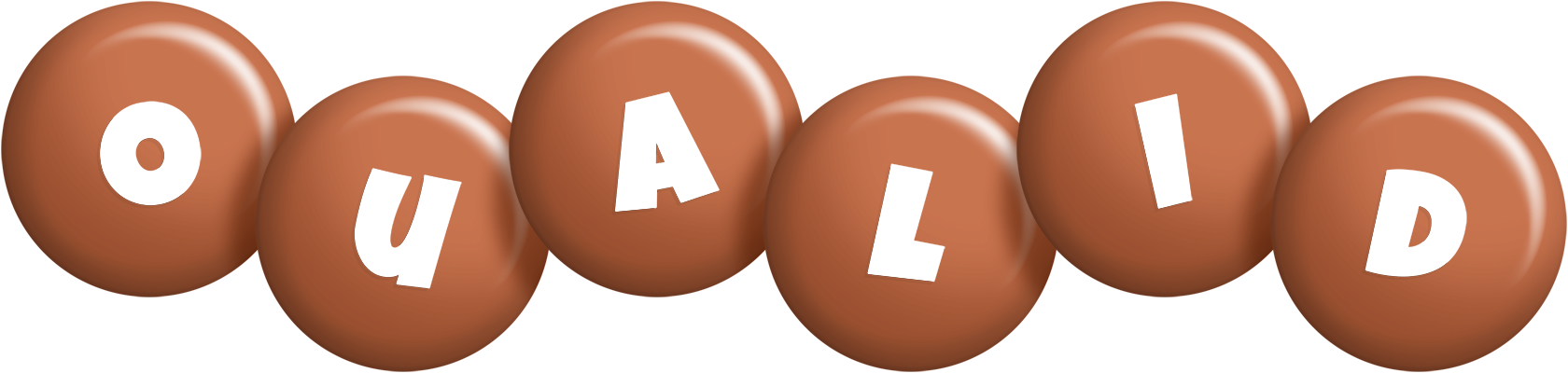 Oualid candy-brown logo